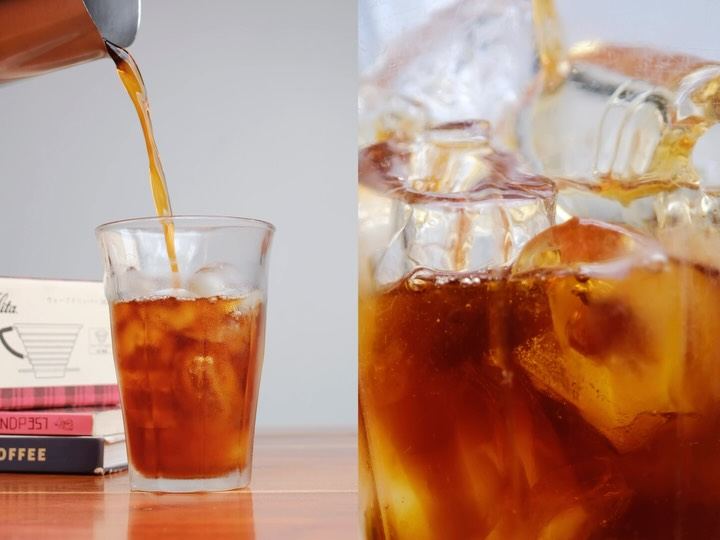 Cold brew poured over ice