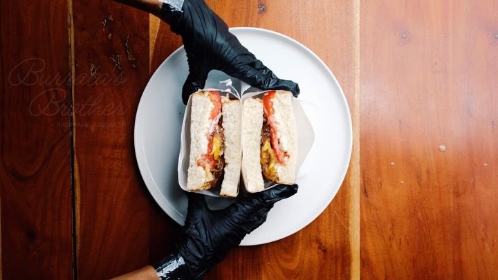 Grilled panini on a plate